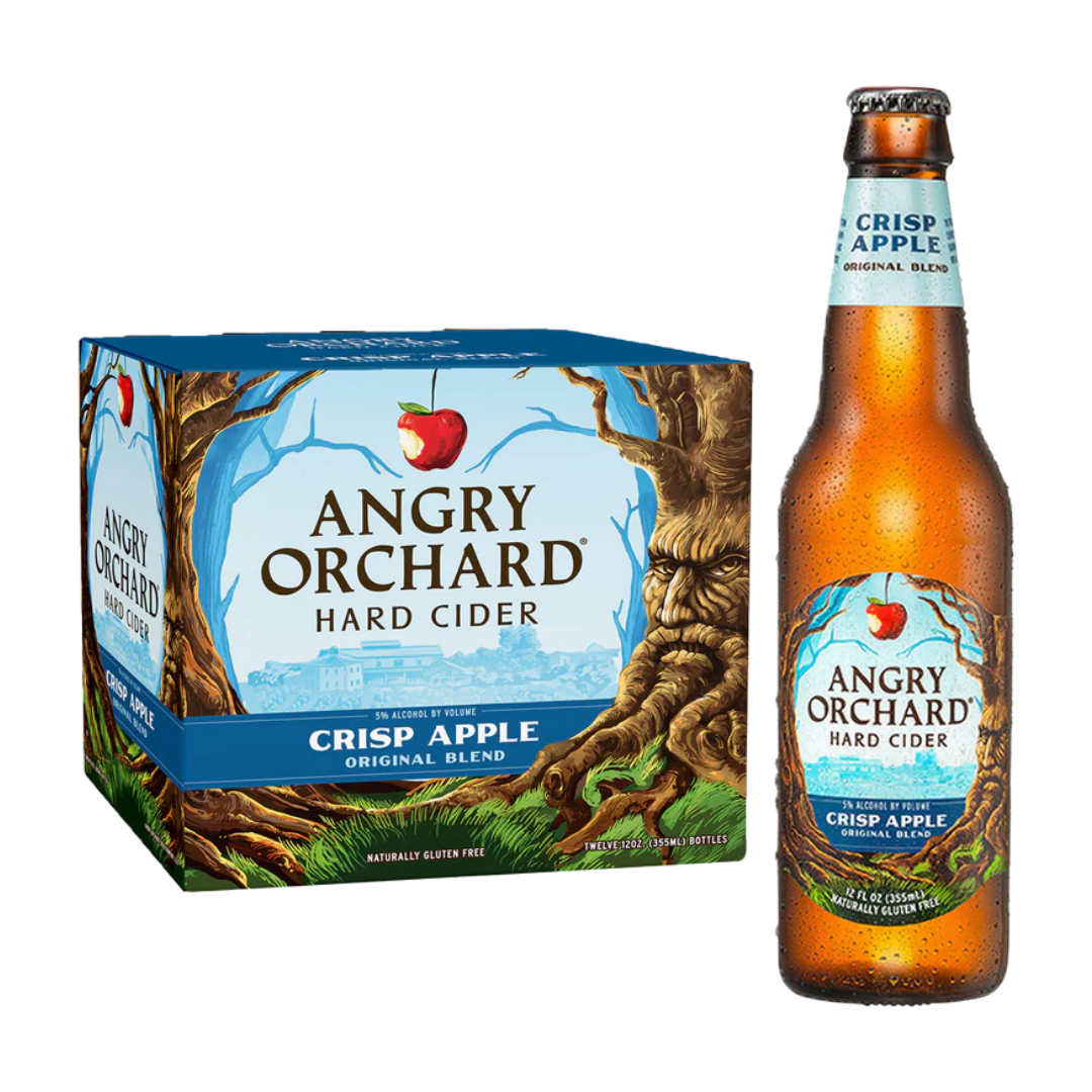 Angry Orchard Crisp Apple Hard Cider 12x12oz Bottles