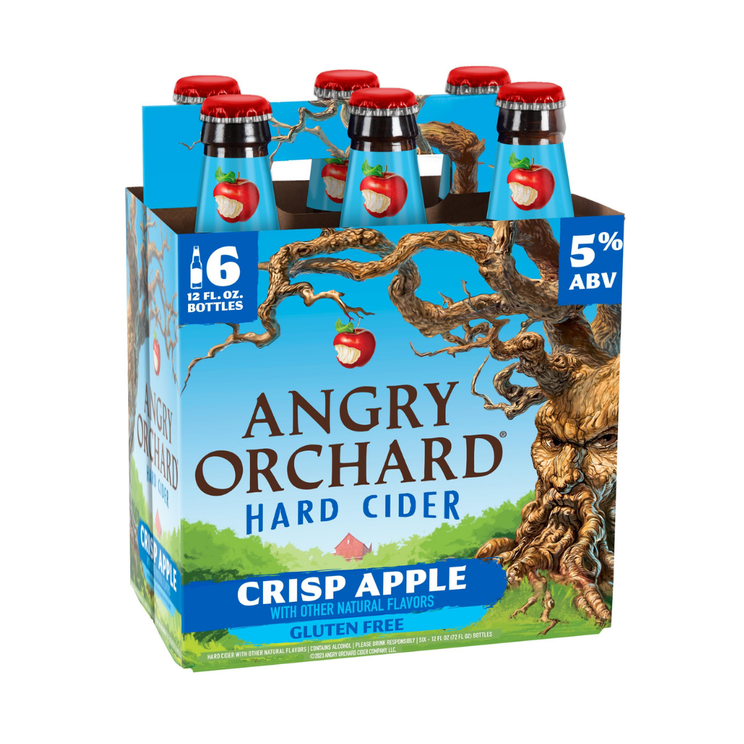 Angry Orchard Crisp Apple Hard Cider 6x12oz Bottles