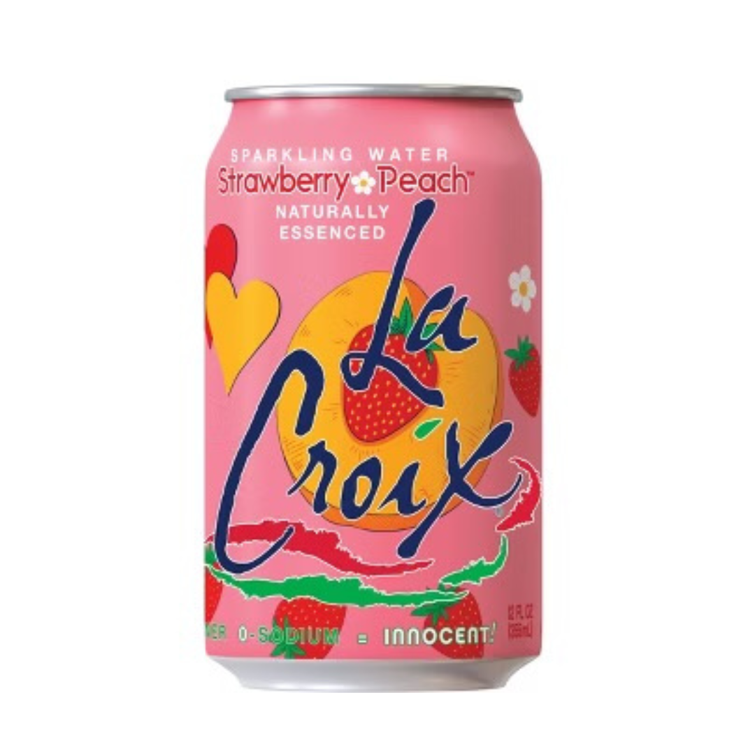 La croix sparklin water strawberry peach 12 fl oz