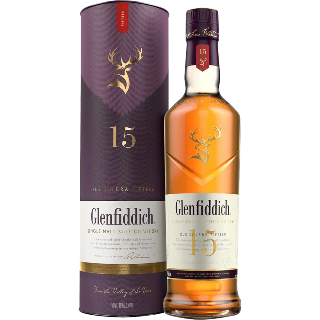 Glenfiddich 15 Year Old Solera Reserve Single Malt Scotch Whiskey