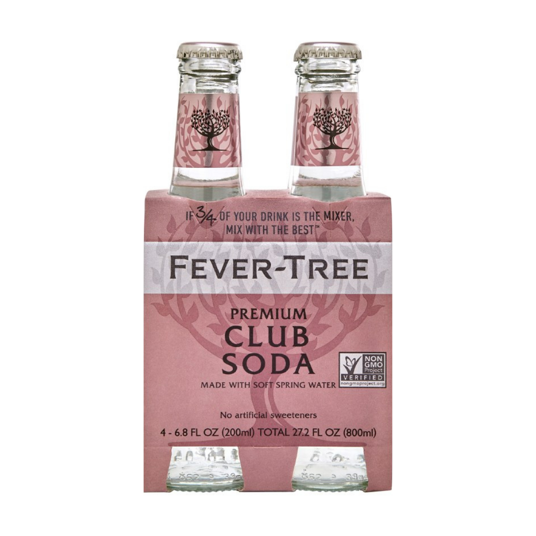 Fever Tree Club Soda 4x200ml Bottles